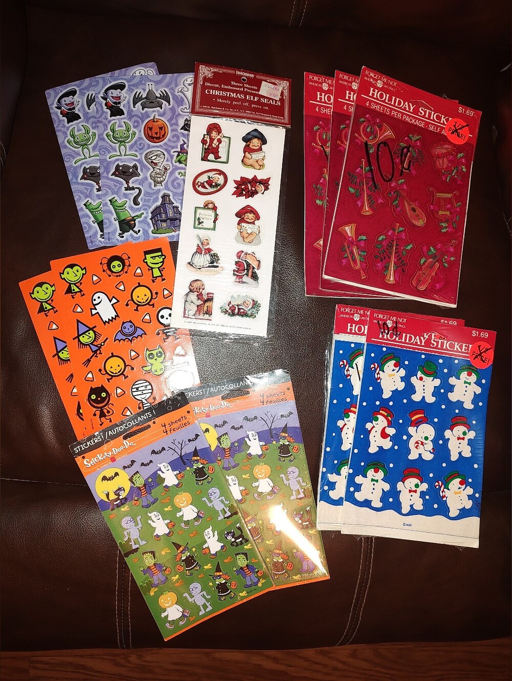 Vintage Hallmark American Greetings Forget Me Not Halloween Christmas Stickers